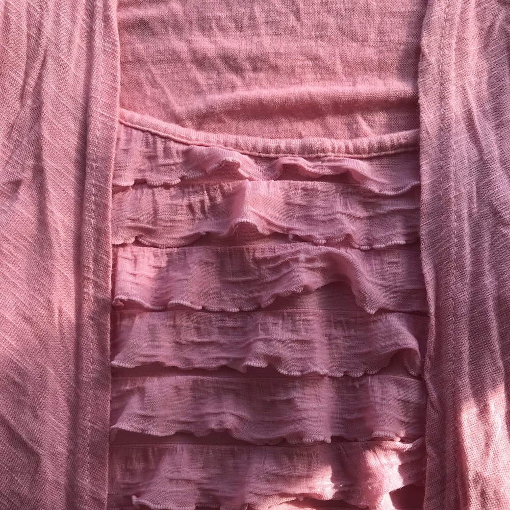 Pink ruffle shirt